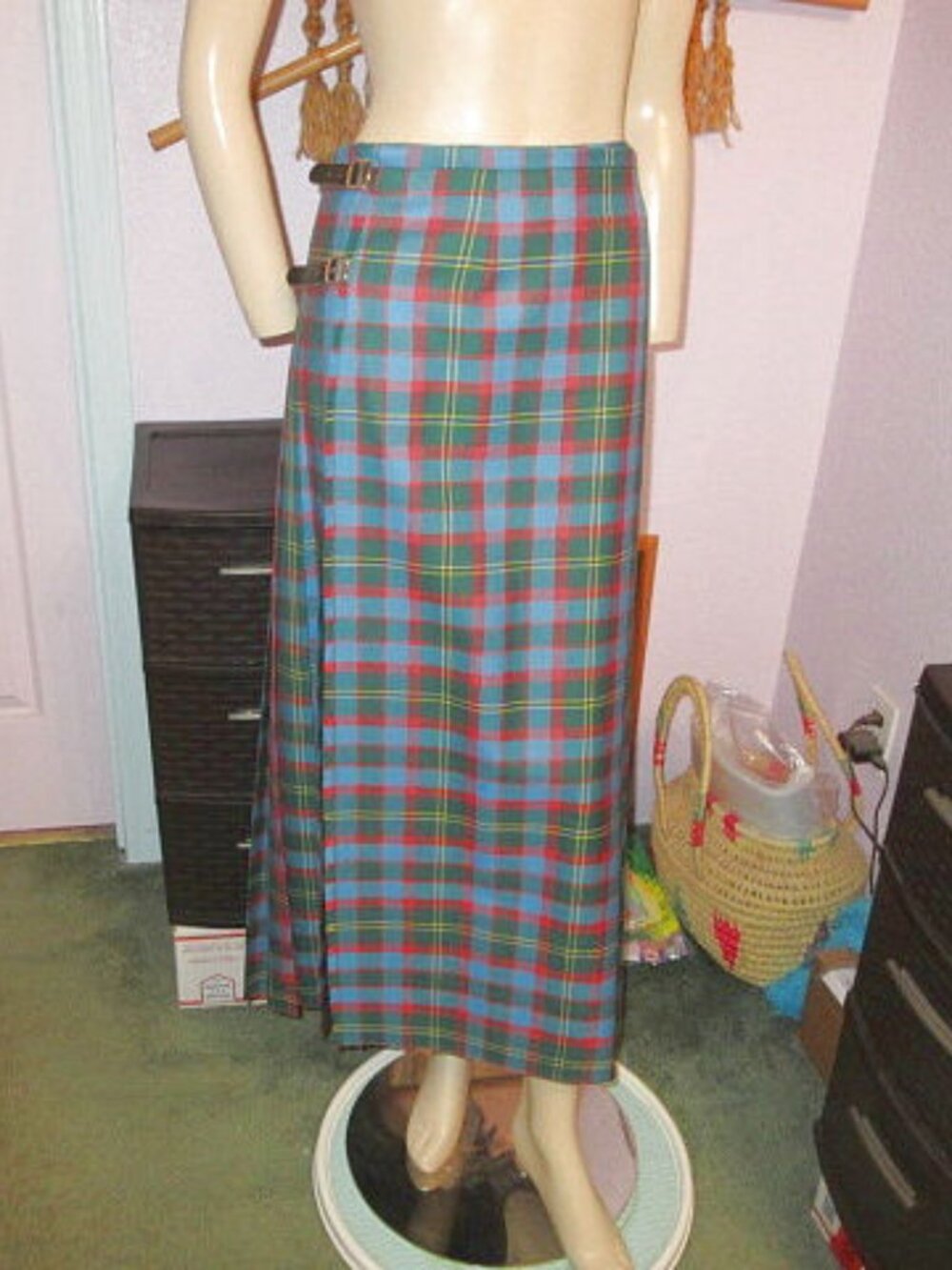 Geoffrey Tailor Highland Crafts Royal Mile Kilt L Scotland Heavy Wool Tartan EUC